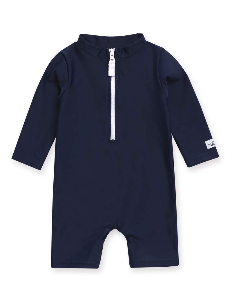 Vaenait baby بدلة سباحة واحدة قطعة للأطفال الرضع من VAENAIT BABY 0-2T للفتيات الصغيرات - لون Navy_Baby S - Image 1